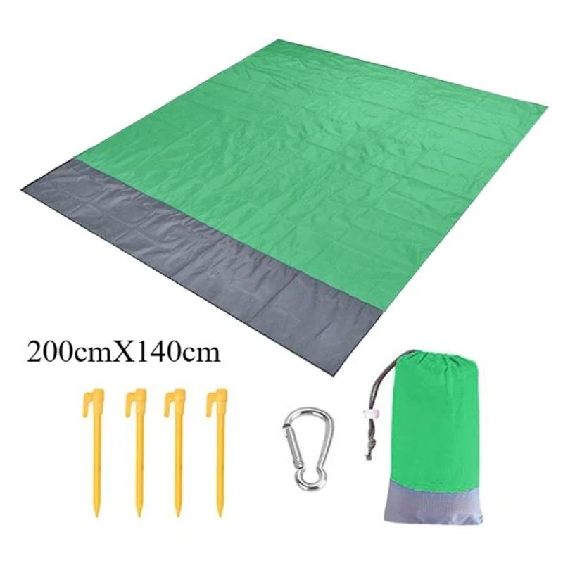 200x210cm Waterproof Pocket Beach Mat Folding Camping Sand Free Blanket Mattress Portable Lightweight Mat Outdoor Picnic Mat