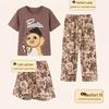 Cartoon Boys' Summer Pajamas Set: Short-Sleeved Top & Shorts for Indoor/Outdoor Wear
