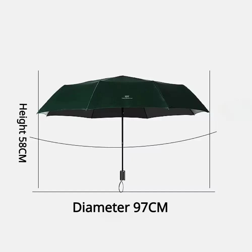 Ultra Light Folding Umbrella Solid Color Sun Protection Umbrellas Automatic Portable 8 Bone Windproof And Uv Resistant Umbrellas
