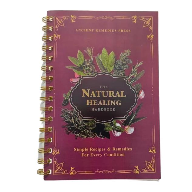 Step-by-Step Natural Healing Guide Manual Spiral Bound Book Herbal Therapy & Holistic Health Support Philosophy Book B