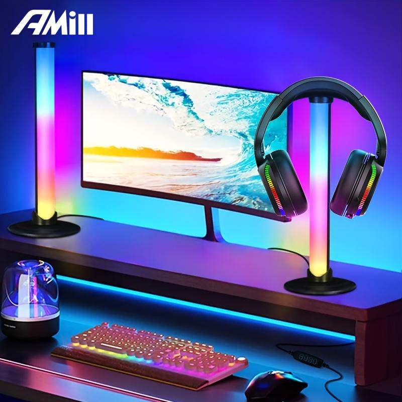 RGB Intelligent E-sports Atmosphere Light, Headphone Stand Office Desk Accessory, with 1 Headphone Stand, RGB Lighting Mode