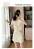 2026 Petite French Chic Apricot Lace Top & Skirt Set - Summer New Arrival