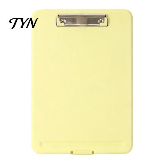 Portable File Folder Plastic Storage Clipboard, Letter Size Slimcase with Pen Holder, 200 Ergonomic Handle Clip Board Sheet Capacity, Durable Document