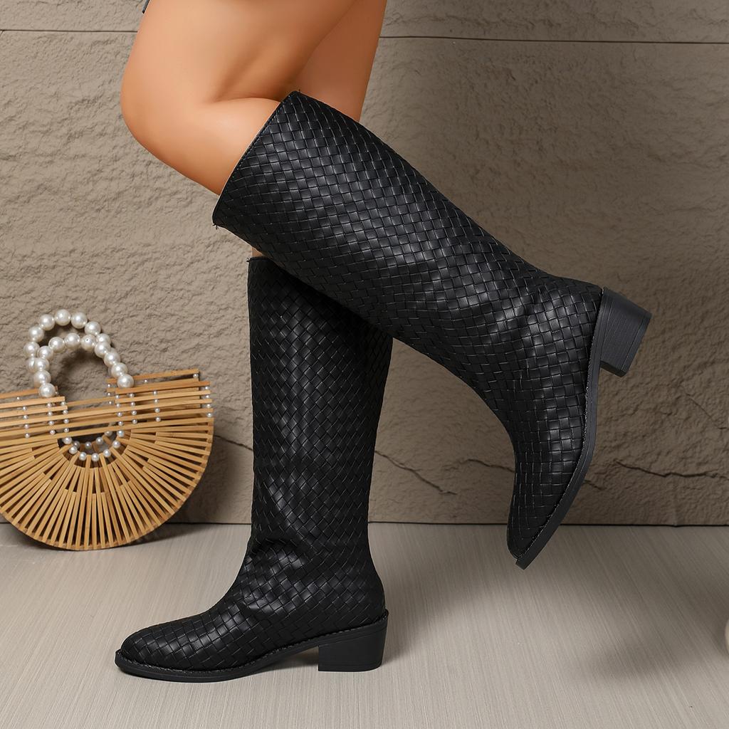 Women's Spring/Summer New Style Fish Mouth Thick High Heels Knee Length Cool Boots Show Women's Large Medium Boots