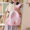 Schoolbag Backpack Girl 1011 New Backpack Travel Schoolbag Junior High School Girl Strawberry High Value Niche High School Student