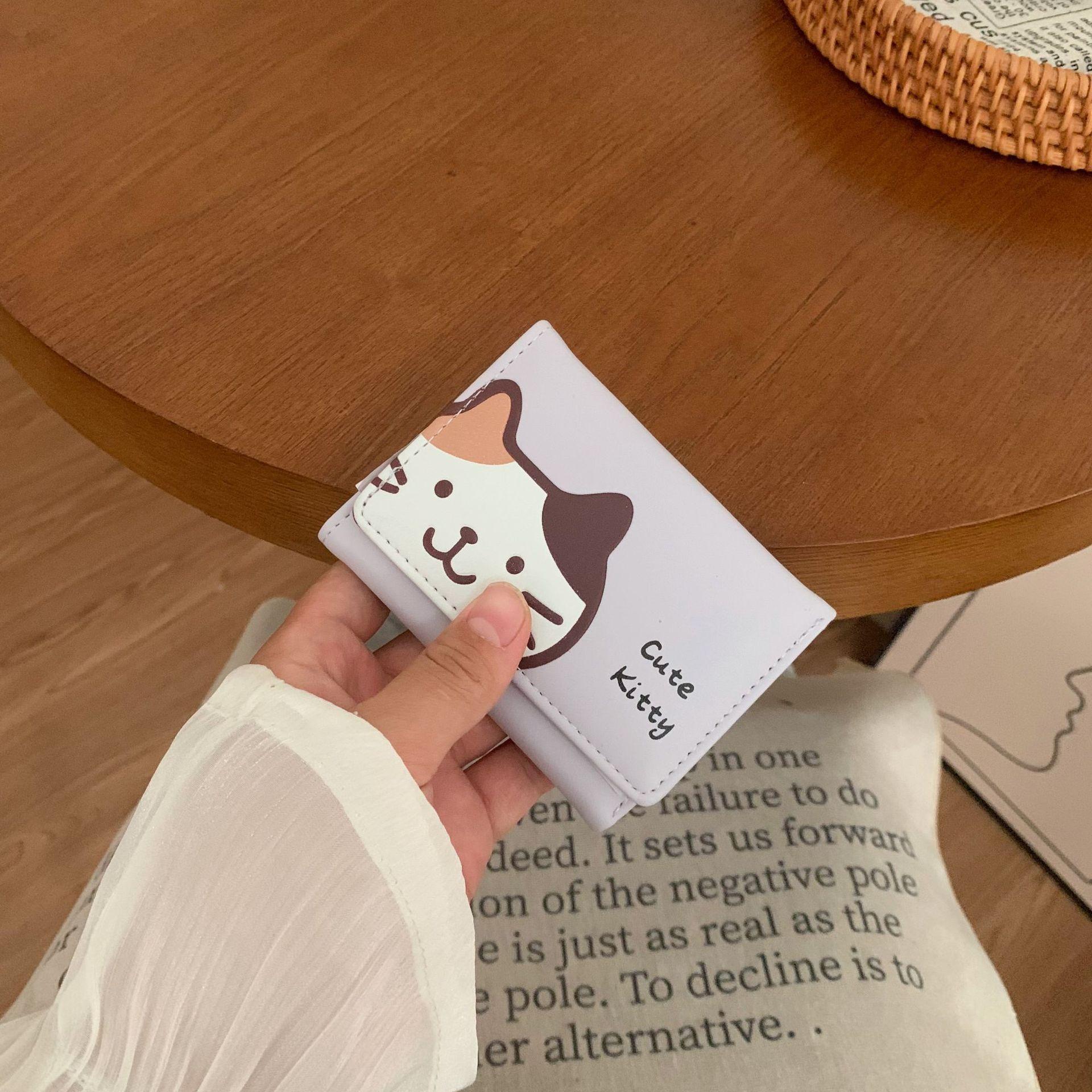 

Новый женский кошелек женский высококлассный короткий кошелек студенческий женский инс женский кошелек мультяшный Джейн светло-фиолетовый