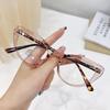 TR90 Cat Eye Glasses for Women Optical Flat Lens Anti Blue Light Glasses Elastic Mirror Legs New Fashion Glasses