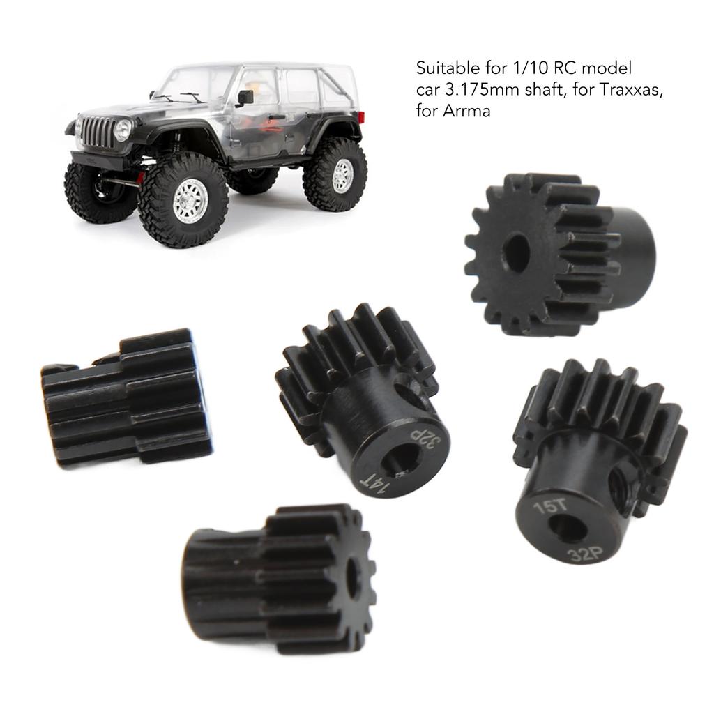 32DP 0.8M 3.175mm RC Motor Gear 12T 13T 14T 15T 16T Pinion Gear Set Chrome Molybdenum Steel 1/10 RC Car Motor Pinion Gear
