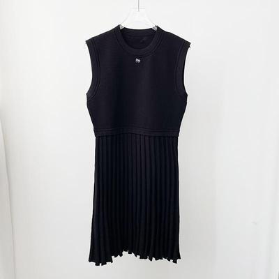 Nanyou Elegant French Sleeveless Slim-Fit Knit Little Black Dress - Autumn 2023