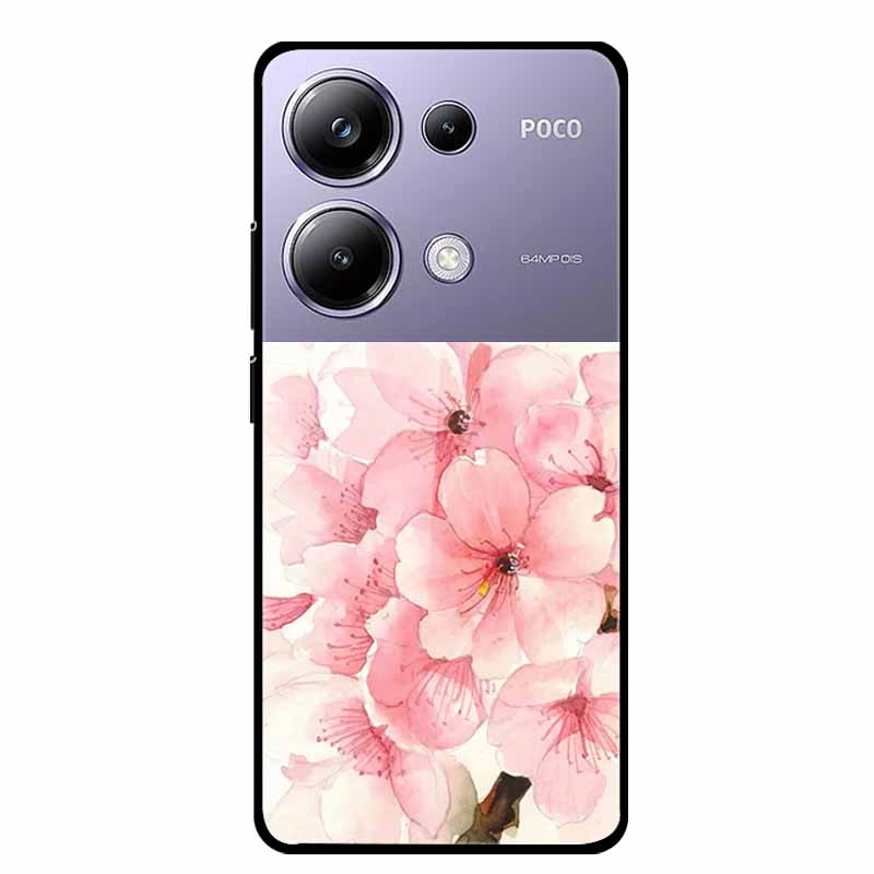 Painting Cover For Poco M6 Pro GlassTempered Glass Case Hard Back Shield for Xiaomi Poco M 6 Pro 6.67" Colourful Phone Fundas