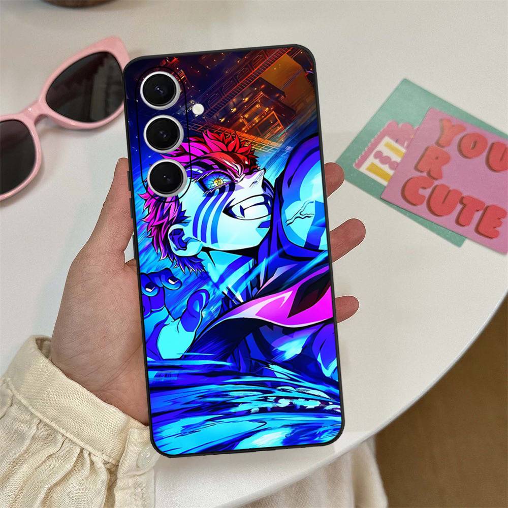 D-Demon S-Slayer Akaza Phone Case For Samsung S 24 Fe 25 Ultra Plus 20 Lite 21 30 22 23 24 22 Ultra 5G Fundas