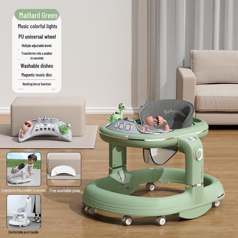 Multifunctional Baby Walker: Anti-Rollover Stroller for Boys & Girls (7-18 Months)