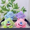 Charming Eyed Three Plush Monster Keychain Cute Backpack Pendant Adorable Gift Toy