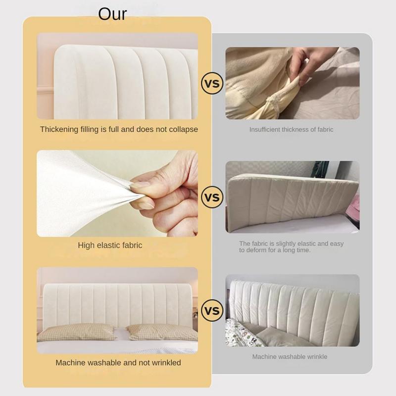Bed Headboard Protector Cover Dustproof Padding Crashproof Stretchable Slipcover