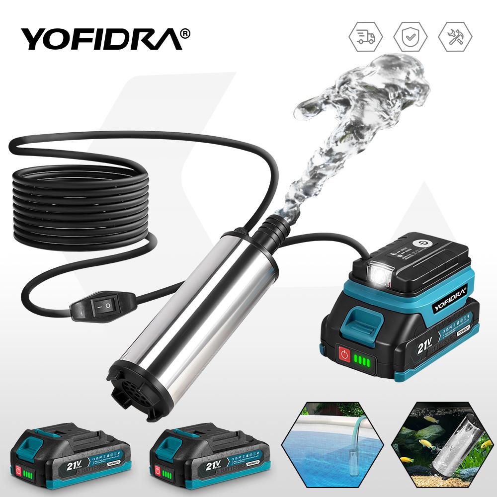 YOFIDRA 50–80 L/min Powerful Electric Water Pump Oil Pump Refueling Gun Submersible Car Pump For Makita 21V Battery Pin