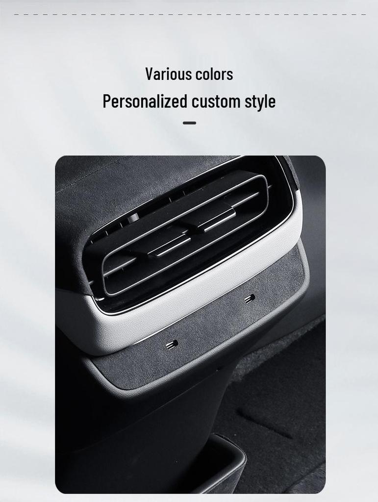 SU7 Alcantara Suede Rear USB Patch for Interior Modification.