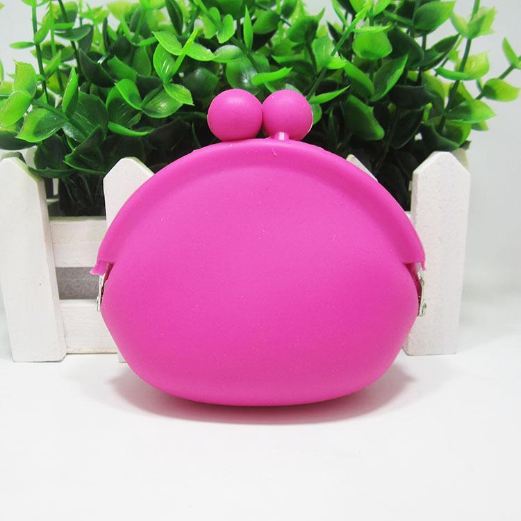 Cute Cartoon Silicone Coin Purse - Women's Mini Coin Bag with Soft Surface and Buckle Closure