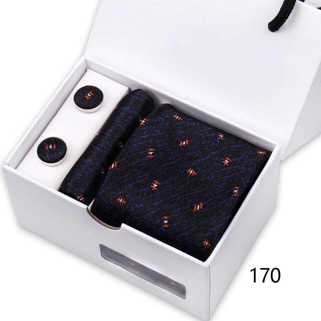 Men's High-End Polyester Tie & Pocket Square Set for Weddings and Formal Wear