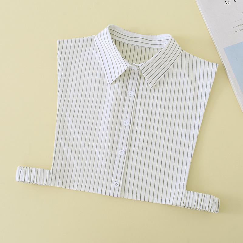 Women Cotton Printed Detachable Lapel Fake Collar Shirt White Ruffles False Collar Woman Removable False Blouse Nep Kraagie