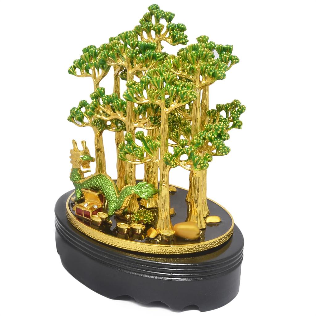 YISHUI Feng Shui Goods Forest Dragon Life Portrait Year of the Dragon Lucky Charm Dragon Ornament Home Decoration Garden Object Present Resin