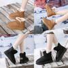 25 snow boots women's winter velvet thickened warm cotton shoes soft sole non-slip thick sole short boots Northeast cotton boots