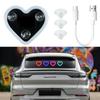 Car LED Ambient Light, Solar Powered Heart Shape Lights, LED Neon Light for Car Back Window Decoration, Night Driving, 5 Mode
