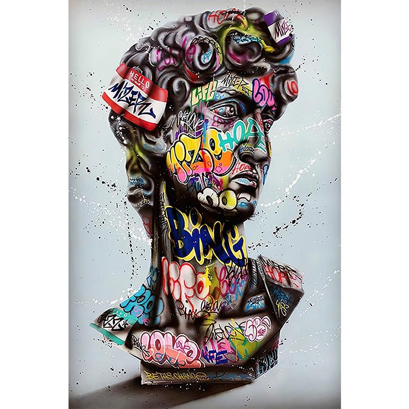 Street Graffiti Canvas Art Print Perfume Couple Holding Hands Painting Living Room Art Poster for Home Wall Decor Decoration