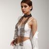 Flower Shape Belly Dancing Scarf Tassel Waist Chain Neck Wrap Sequin Scarf  Women