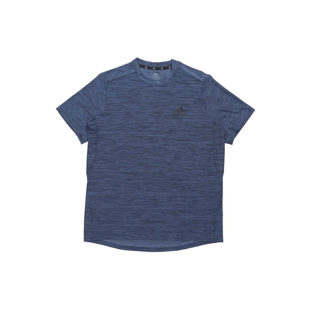 adidas T Shirts Men's Dark Blue Crew Neck Moderate Straight Fit GM2133
