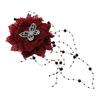 Peony Feather Tassel Hair Claw Women Girls High Cap Bone Design Hairpin Sturdy Shark Clip Hair Accessory