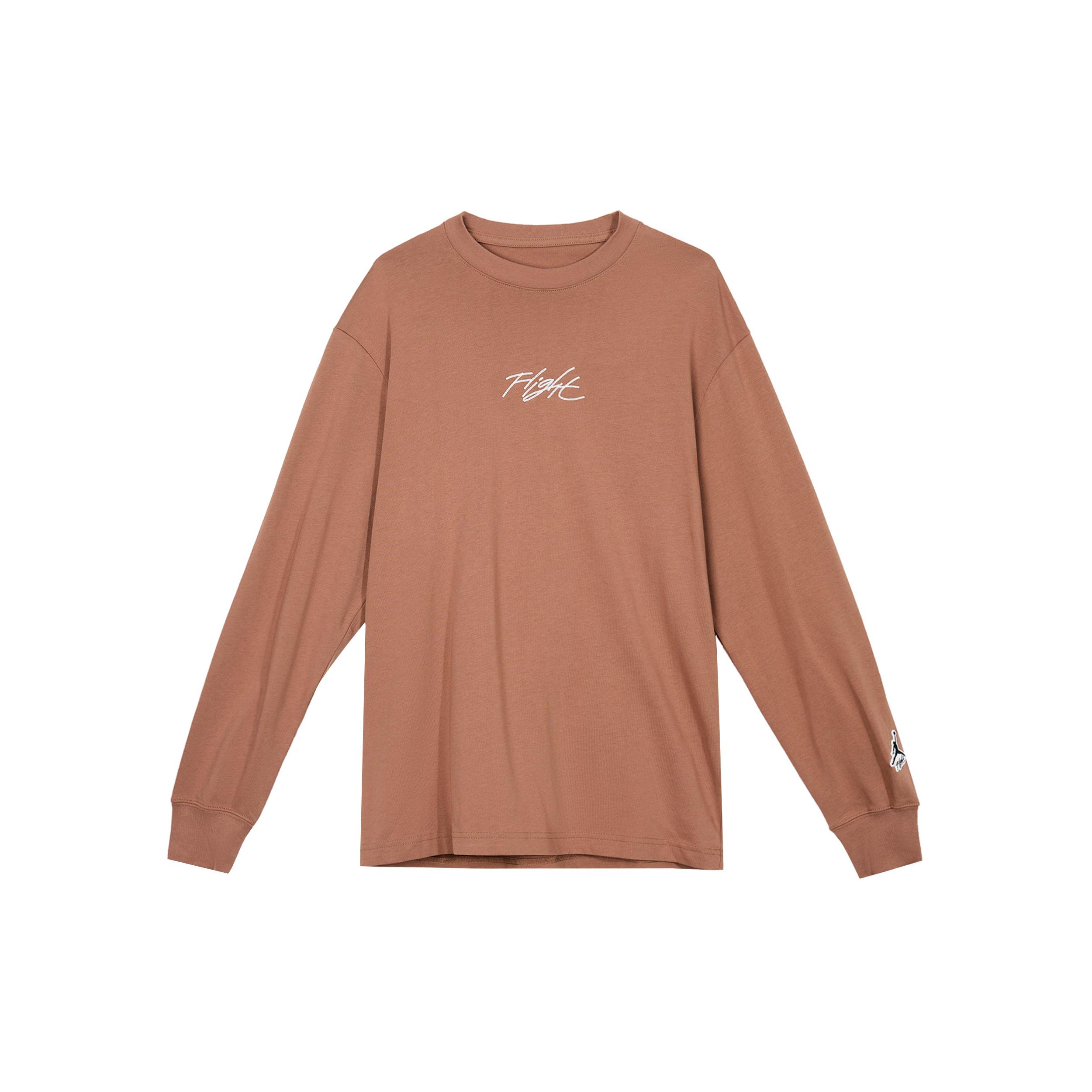 Jordan Drop Shoulder Sleeve T Shirt Unisex Ancient Brown DN4428-256 XXL