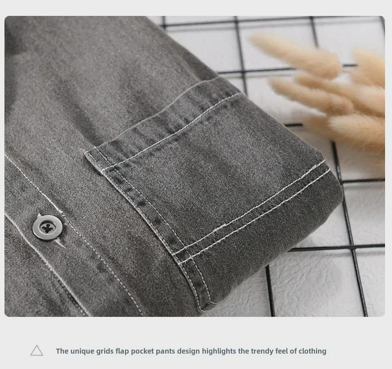 Men's Washed Cotton Casual Shirts - Loose Japanese Workwear Style for Spring & Autumn
