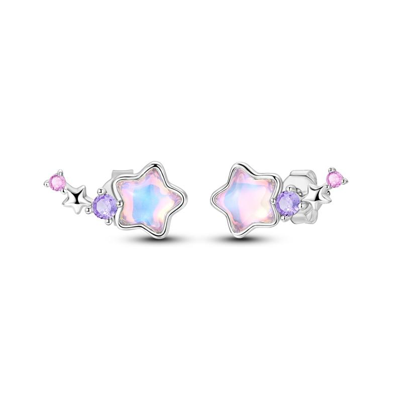 925 Silver Colorful Cute Animal Stud Earrings for Women Girlfriend Birthday Gift