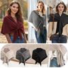 Wool Blend Knit Triangle Shawl, Women Front Tie Solid Warm Shoulder Wrap, Autumn All-match Knitted Cape Scarf