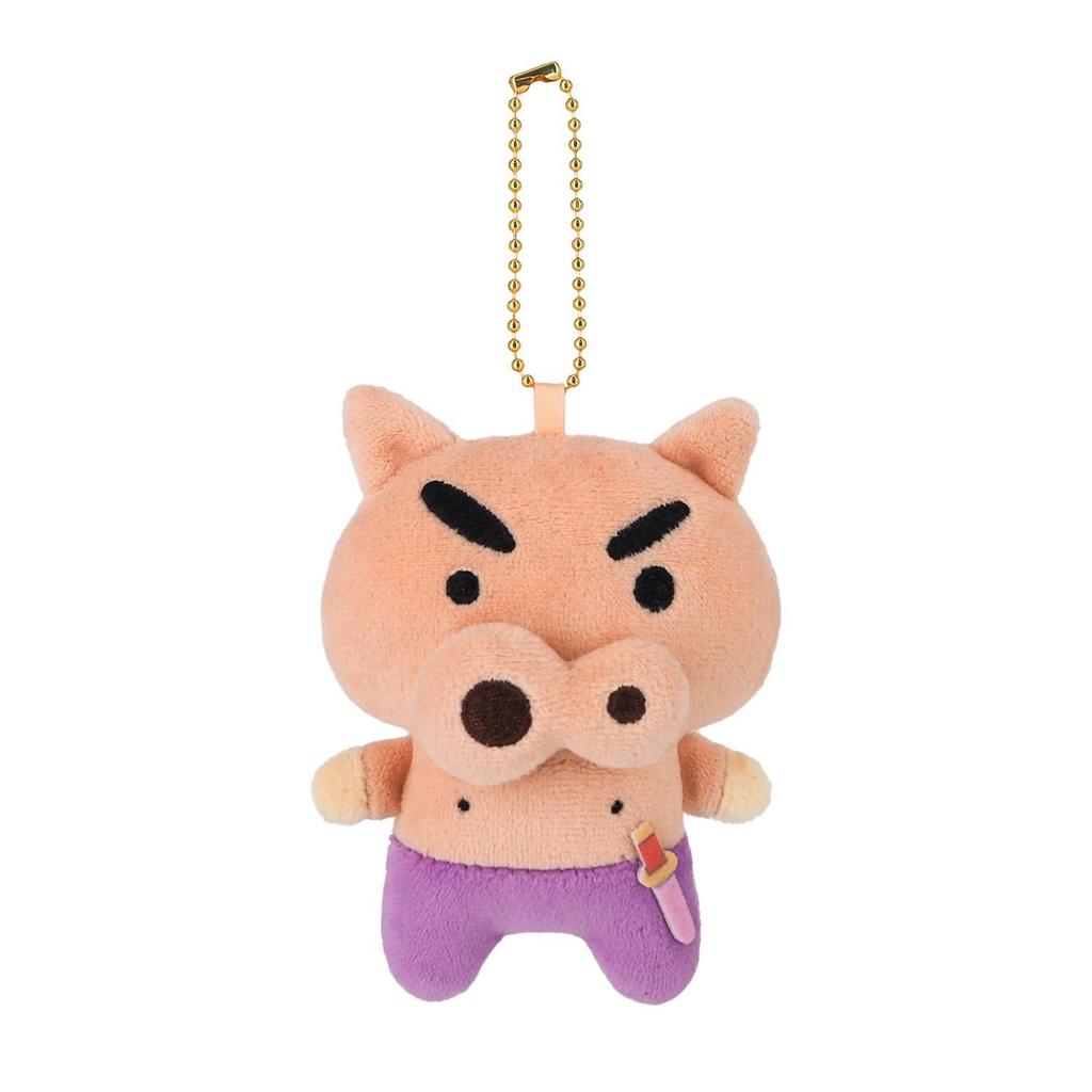 Sanei Boeki Crayon Shin-chan Petanko Mascot Buri Buri Zaemon Mascot W7.5 X D4.5 X H9.5cm Stuffed Toy