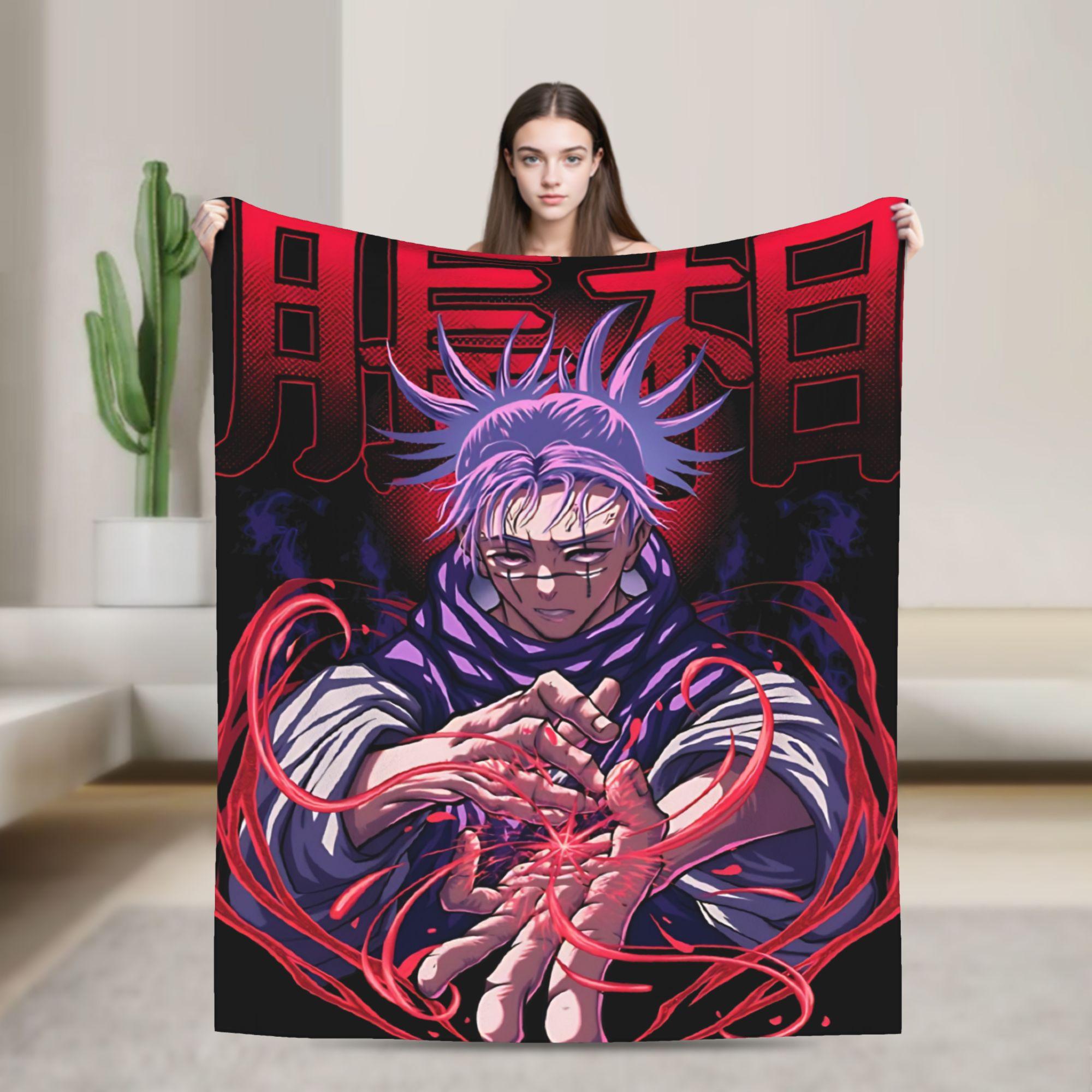 

Choso Blanket Kaisens Anime Flannel Throw Blankets Summer Air Conditioning Decoration Soft Warm Bedsprea 100x150cm