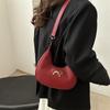 New Temperament Women's Bag Shoulder Bag Bow Decorative Design Crescent Bag Simple Niche Women's Bag