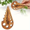 1/2pcs Kitchen Herb Peeler and Stem Remover- Strong Drainage Hole Design, Elegant Black Brown Wooden Appearance 2D Flat