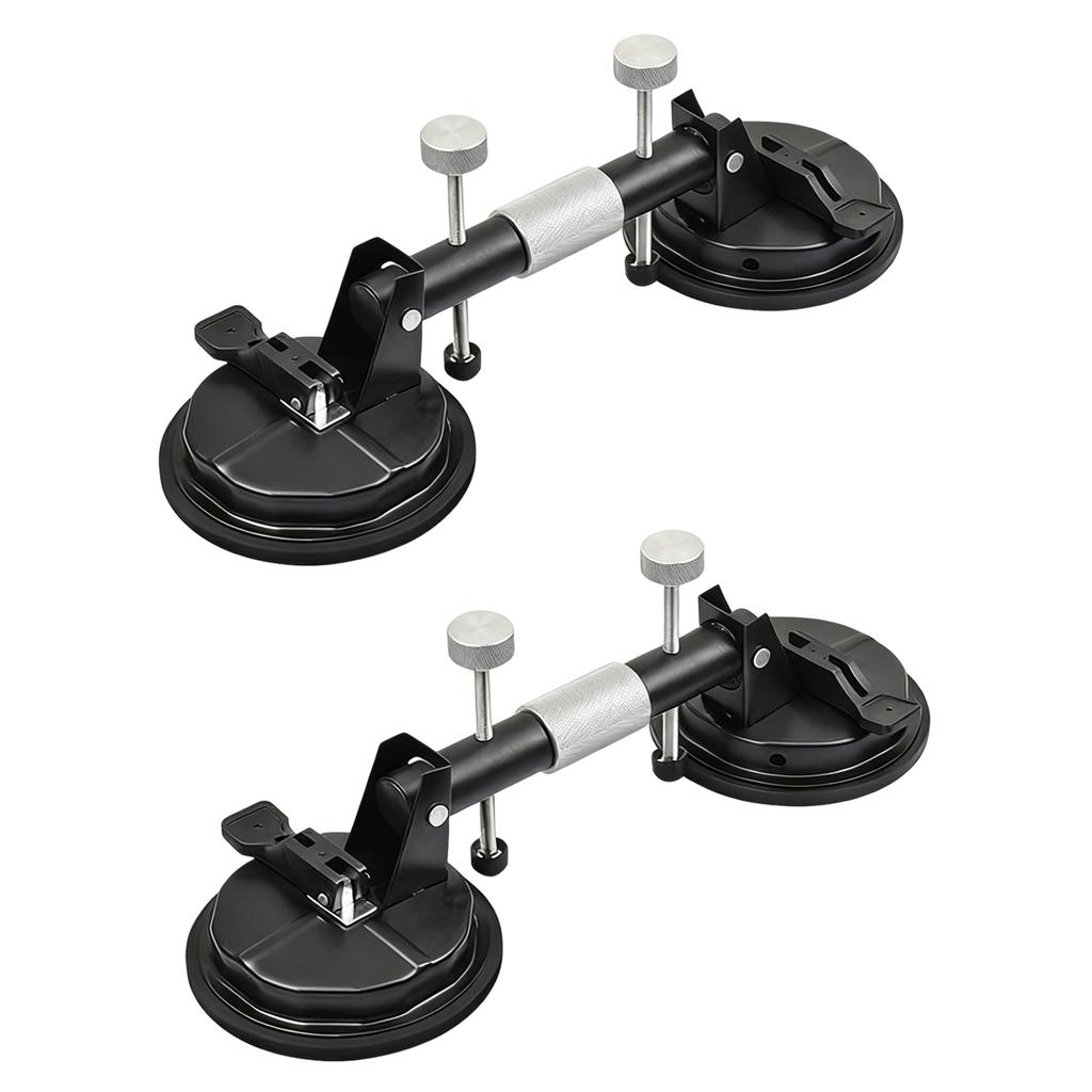 2 Pack Seamless Stone Seam Setter with Double Vacuum Suction Cup Seamless Splicing Leveling Device for Stone Marble Slab Glass