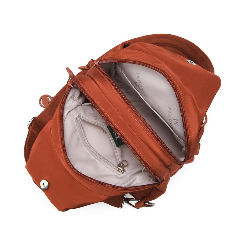 Schoolbag dual-purpose fashion backpack large capacity multi-function small travel chest backpack simple fashion women's messenger bag