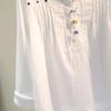 Color Disc Button Shirt White Pullover Shirt Female Spring and Summer Shirt Korean Loose Casual Shirt Top
