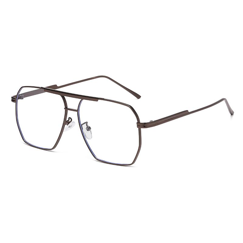 Fashionable Metal Glasses - New Double-bar Pilot Retro Sunglasses With Large Frames And Unique Style 2501