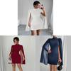 Elegant Chiffon Sweater Dress With Shine Details For Formal Events
