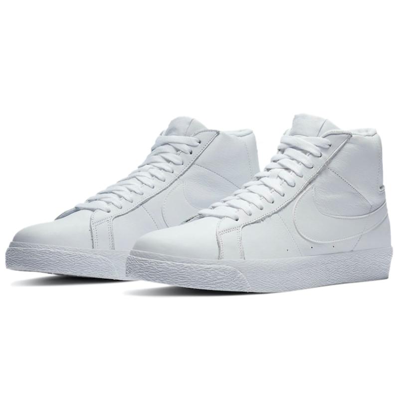 Nike Sb Zoom Blazer Mid Triple White Skateboty 864349-105