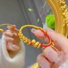 Sterling Silver Qing Dynasty Five Emperors' Coins Gold Bracelet Men's and Women's Couple New Chinese Bracelet Red Hand Strap Women's National Style