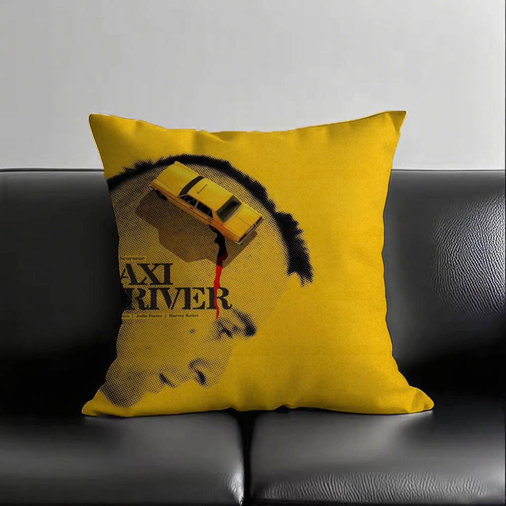 1pc Movie Taxi Driver Pillow Case Square Bedroom Sofa Leisure Comfort Cushion Car Living Room Home Decoration