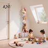 Baby Room Hanging Storage Stuffed Doll Cotton Chain, Wall Mounted Organizer with Plush Toy Holder Metal Clips, Boho Display Strap for Kids And Nursery