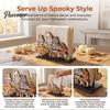 Unique Holiday Kitchen Decor Happy Halloween Wooden Napkin Holder, Cute Ghost Pumpkin Black Cat Tissue Holder for Paper Dispenser, Vertical