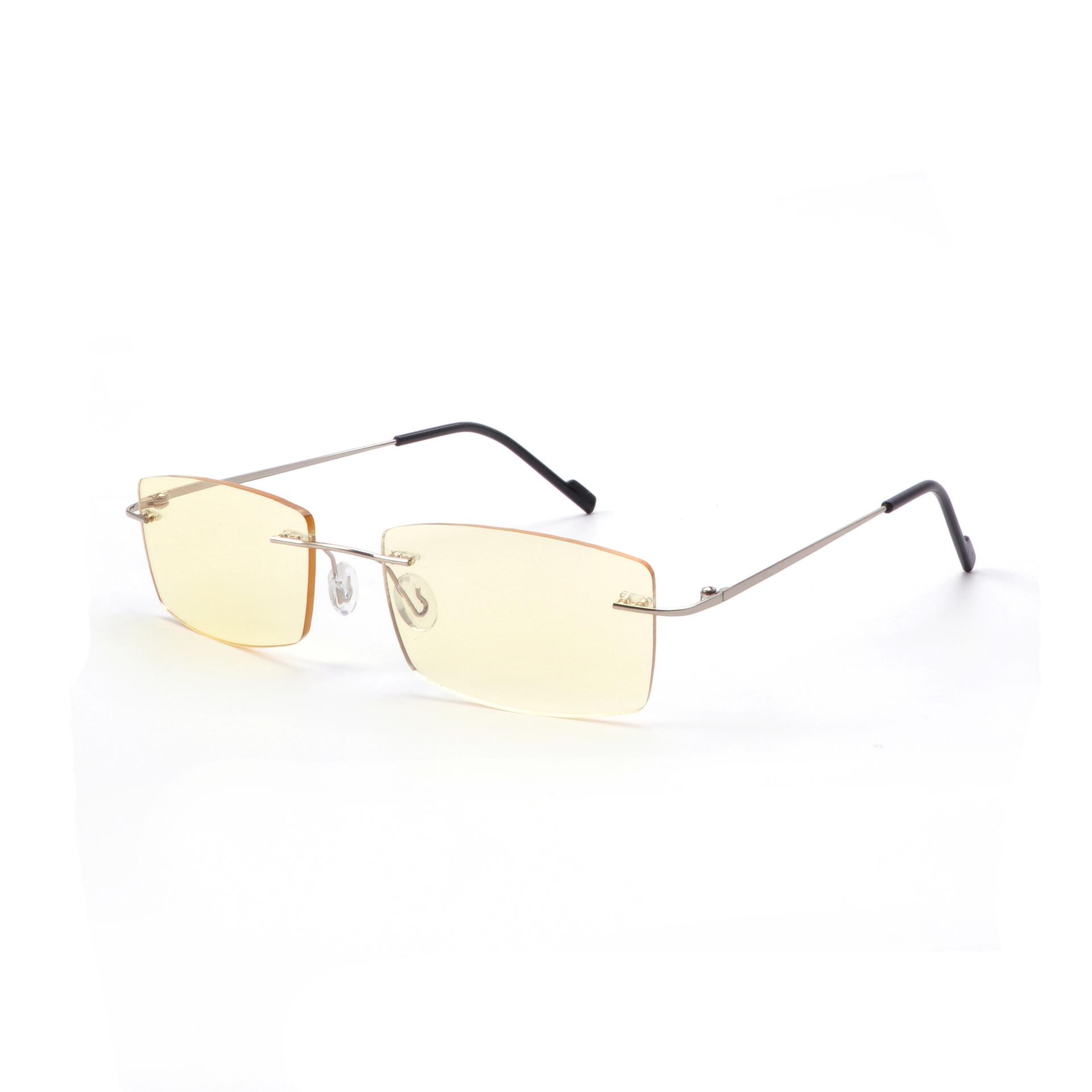 

Ультралегкие квадратные компьютерные очки без оправы для женщин и мужчин, модные трендовые очки с защитой от синего света и плоскими линзами, винтажные деловые очки Anti-blue flat mirror