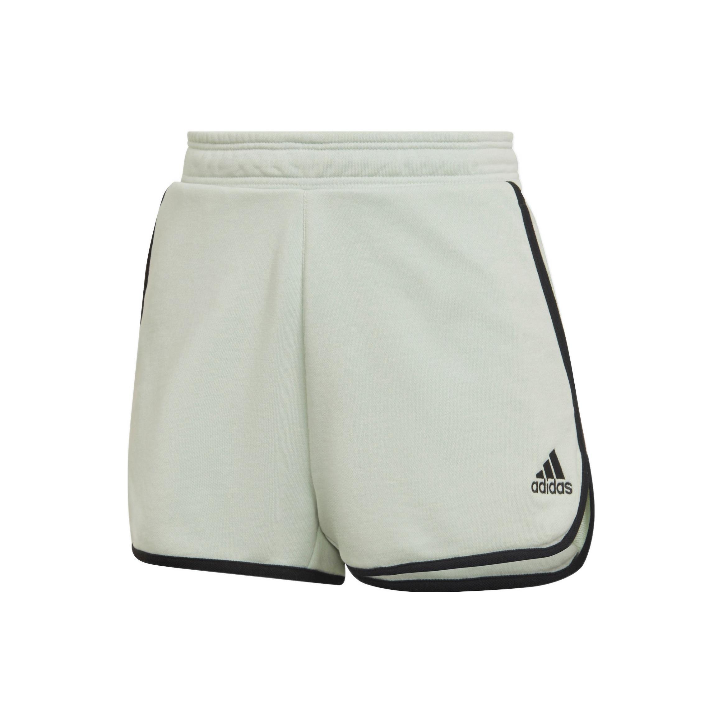(WMNS) adidas French Terry High-Rise Shorts Asia Sizing Teal Women s HY5524 S